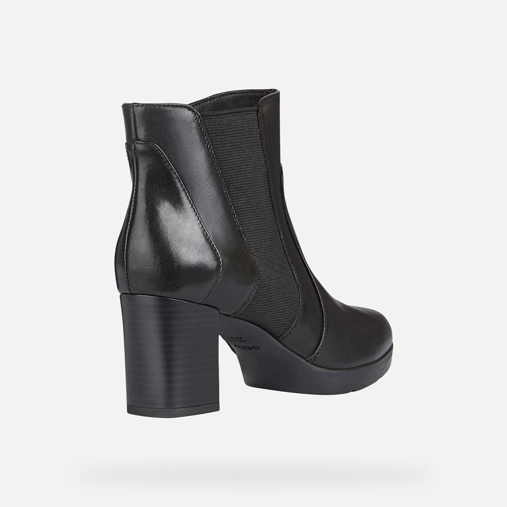 Geox Ankle Boots Black Anylla - Geox Womens Shoes - EDSKTJ680